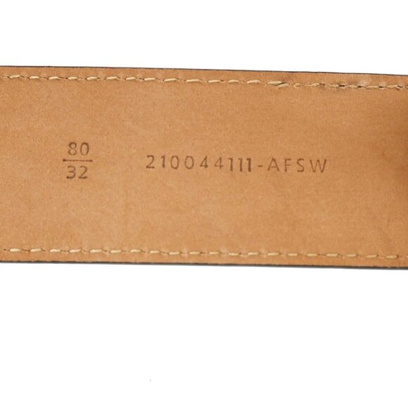 FENDI Logo Zucca Pattern Belt Buckle Leather #80/32 Brown SHW 37KA756 - Picture 10 of 16